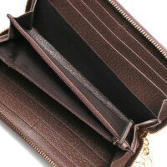 Gucci Ophidia GG Long Wallet Beige Ebony Brown Green Red - Picture 4 of 7